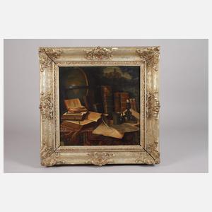 Ludwig Valenta, Bücherstillleben mit Globus