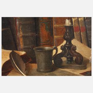 Ludwig Valenta, Bücherstillleben mit Globus