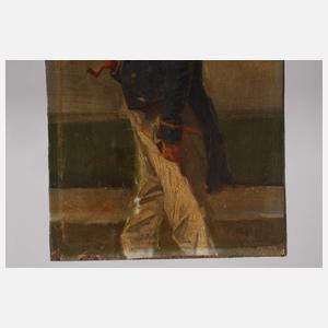 Biedermeierbildnis, Mann mit Schirm