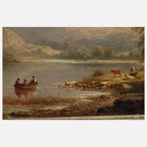 Alfred Dawson, attr., Englische Flusslandschaft