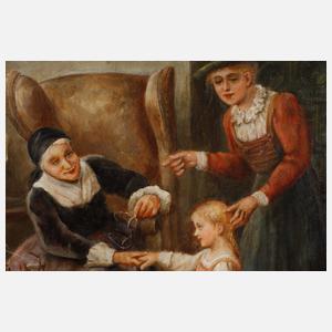 Hermann Vogler, attr., Besuch bei der Großmutter