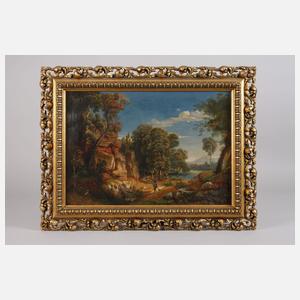 Hirte in arkadischer Landschaft