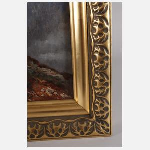 Hirtenmädchen mit Rindern auf der Alm