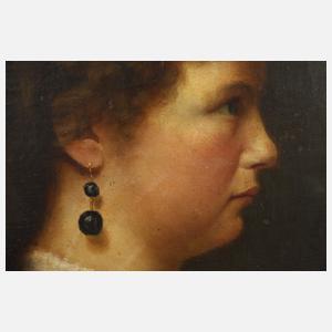 Bussmann, Dame mit Perlenohrring