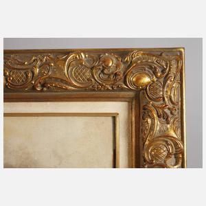 Schloss in abendlicher Winterlandschaft