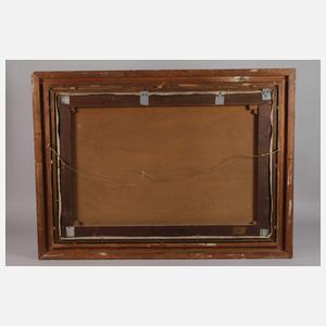 Schloss in abendlicher Winterlandschaft