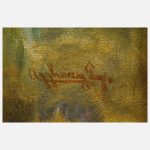 Gyula Aggházy, Mädchen am sommerlichen Mohnbeet