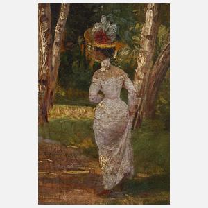 Josef Friedrich, Dame im Park