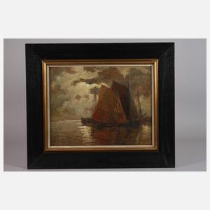 Hans Harländer, Segelboote im Abendlicht