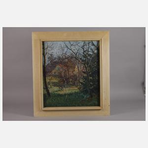 Fritz Osswald, Bauerngehöft hinter Bäumen