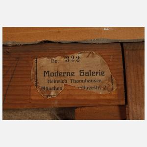 Fritz Osswald, Bauerngehöft hinter Bäumen