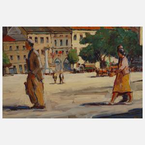 Theodor Bechník, Masaryk-Platz in Jihlava