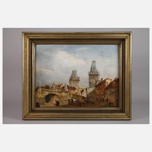 G. Bellini, Ansicht der Karlsbrücke in Prag