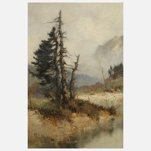 Ernst Bröcker, See im Gebirge