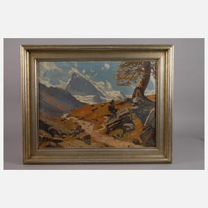 Willy Friedrich Burger, "Alpweg mit Dent Blanche"