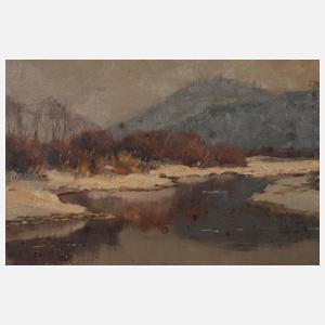 Franz Frankl, Winterliche Flusslandschaft