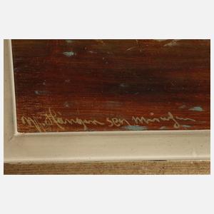 Max Hänger sen., Prächtiges Federvieh vor der Scheune