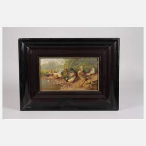 Max Hänger Senior oder Junior, Enten am Ufer