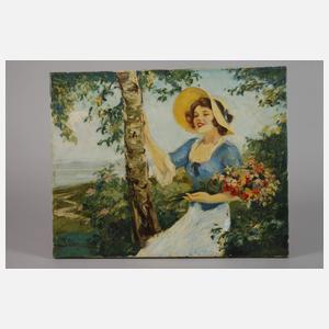 Leopold Illencz, Mädchen unter Birken