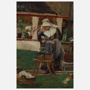 Julius Jacob d. J., "Klosterhof in Tirol"