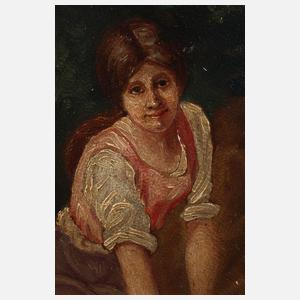 L. Kraus, Mädchen am Brunnen