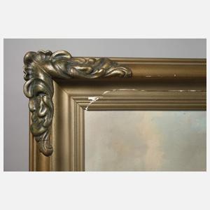 Fritz Müller-Schwaben, Sonnenspitze mit Bergdorf in Tirol