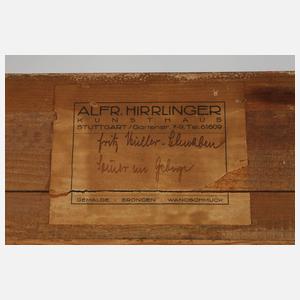 Fritz Müller-Schwaben, Sonnenspitze mit Bergdorf in Tirol