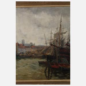 Edmond Petitjean, Segelschiffe im Hafen