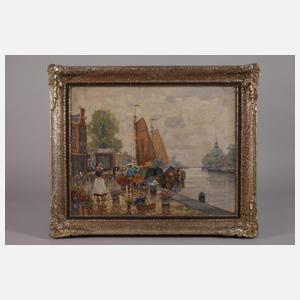 Franz Max Richter-Reich, Blumenmarkt in Amsterdam