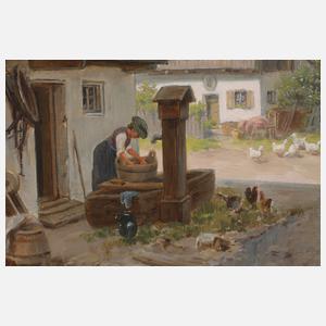 Desiré Thomassin, Alpenländische Dorfimpression