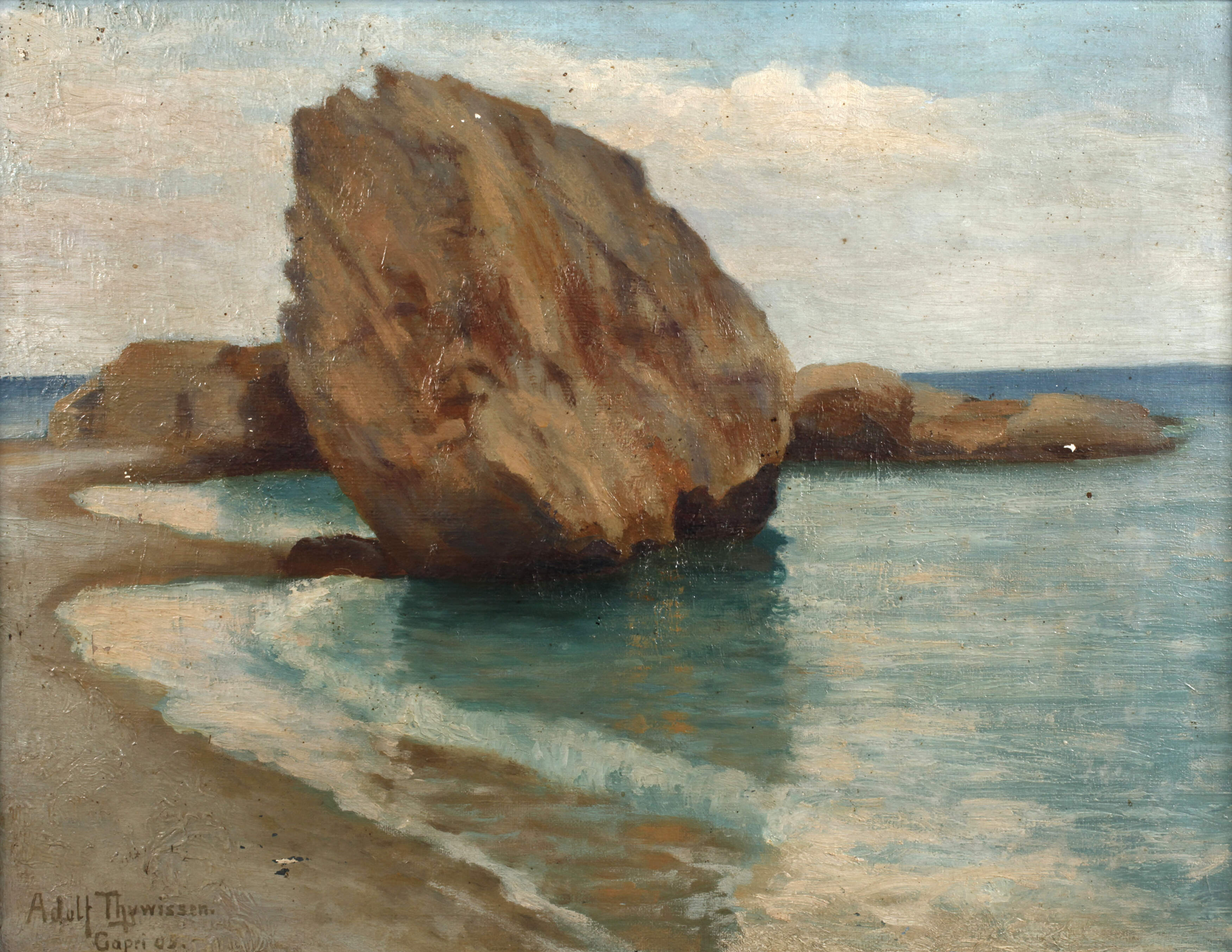 Adolph Thywissen, Felsenküste auf Capri