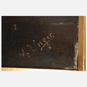 M. Unger, Paar prächtige Blumenstillleben