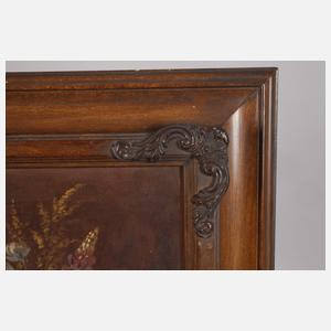 Bruno von Wahl, Blumenstillleben mit Kohlmeise