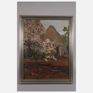 Paul Wallat, Blühender Kirschbaum vorm Friesenhaus