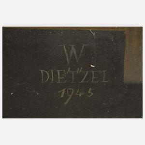 Wilhelm Dietzel, Im Atelier