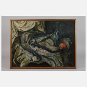 Pavel Feinstein, Stillleben mit Fischen und Orange