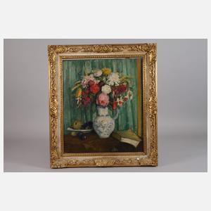 Fritz Herpfer, Blumenstillleben mit Früchten