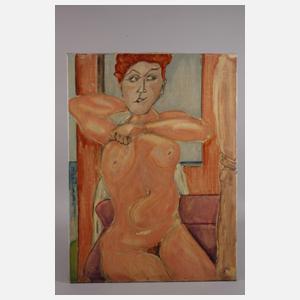 Peter Steinfort, attr., Frauenakt mit rotem Haar