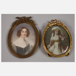 Konvolut Miniaturportraits