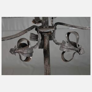 Großer Standkandelaber Schmiedeeisen