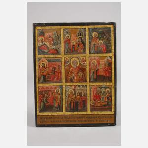 Mehrfelderikone im Silberoklad