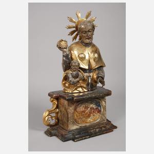 Zwei geschnitzte Heiligenfiguren