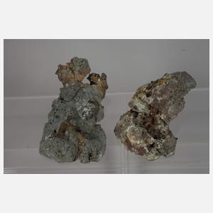 Konvolut gediegenes Kupfer