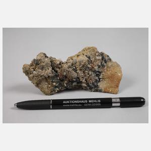 Stephanit, Proustit und Kalkspat