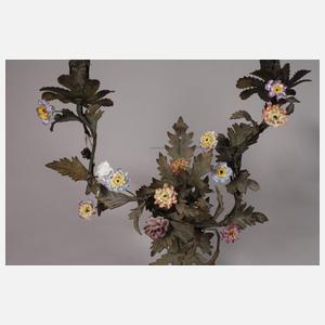 Paar florale Wandleuchter