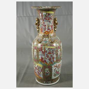 Riesige Kantonvase Rose Medaillon