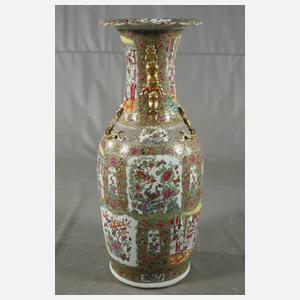 Riesige Kantonvase Rose Medaillon