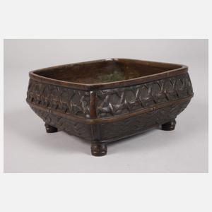 Murata Seimin(1781-1837): Räuchergefäß in Gestalt eines Ikebana-Korbes