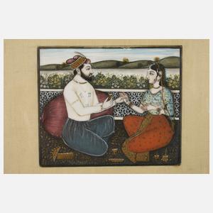 Drei indo-persische Miniaturmalereien