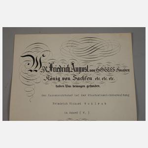 Verleihungsurkunde Verdienstkreuz Sachsen